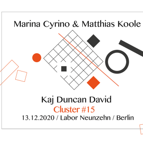 Cluster #15 / Kaj Duncan David, Matthias Koole and Marina Cyrino Cluster #15 / Kaj Duncan David, Matthias Koole and Marina Cyrino